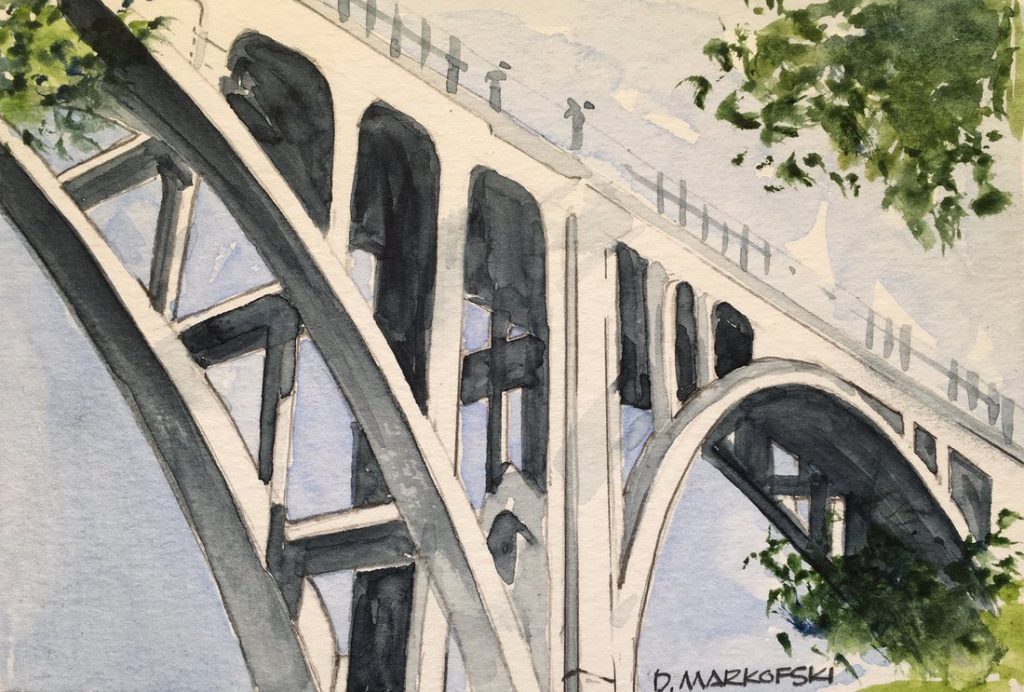 Artist: Don Markofski - Artwork: Arroyo Seco Bridge